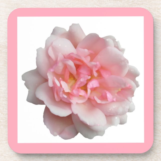 Pink Rose Coaster (Front)