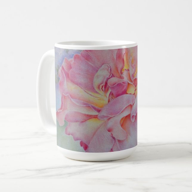 Pink Rose  Coffee Mug (Front Left)