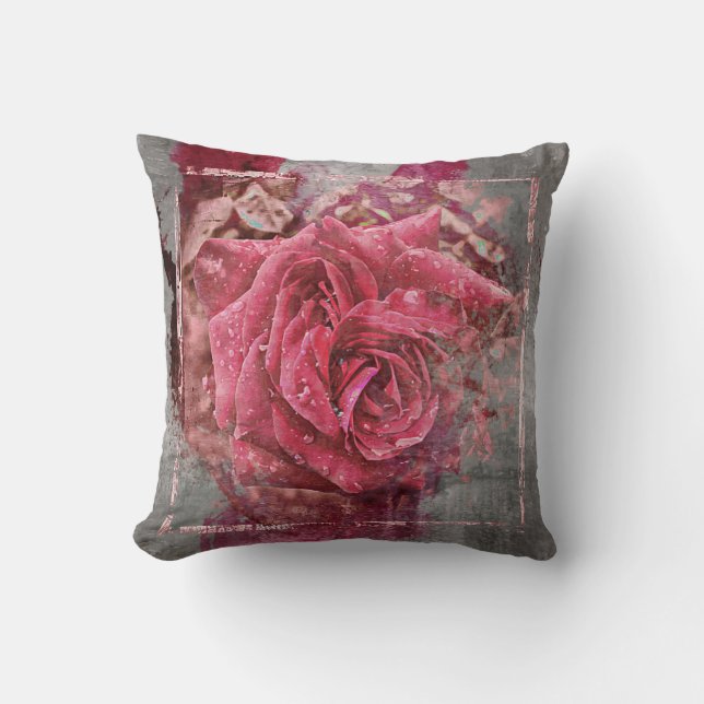 Pink Rose Cushion (Front)