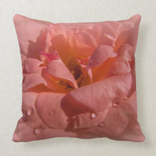 Pink rose cushion