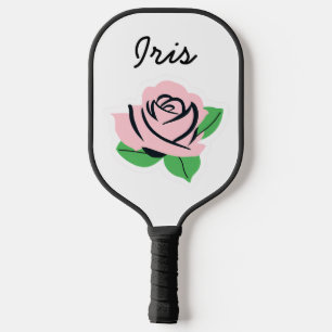 Pink Rose Customisable Name Pickleball Paddle