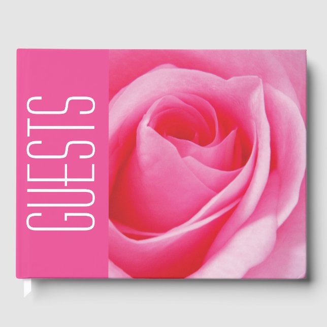 PINK ROSE Customised Scripture Guest Book (Front)