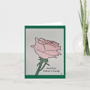Pink Rose- Delicate and Lovely Blank Greeting Card