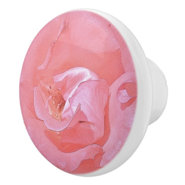 Pink Rose Drawer Pull (Right)