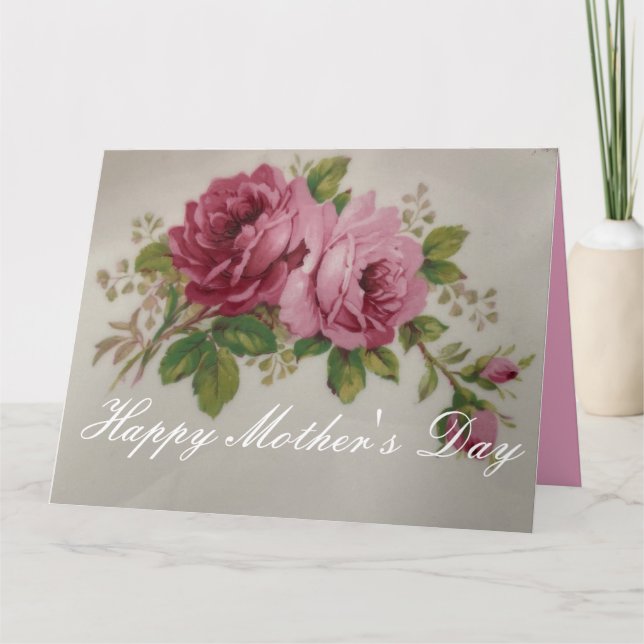 Pink Rose Elegance Card (Front)