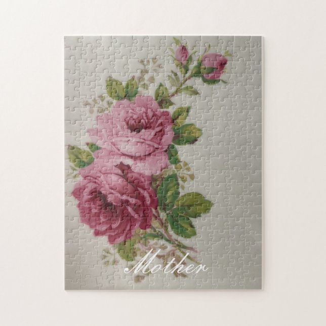 Pink Rose Elegance  Jigsaw Puzzle (Vertical)