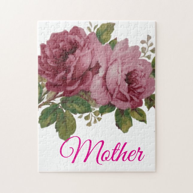 Pink Rose Elegance  Jigsaw Puzzle (Vertical)