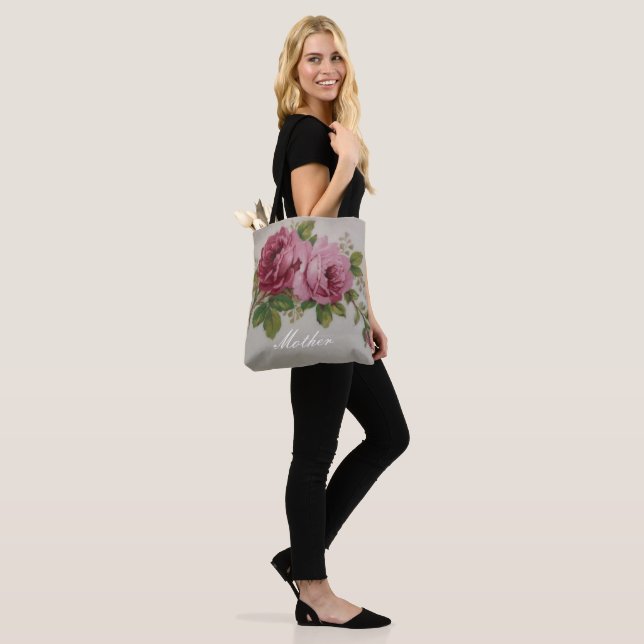 Pink Rose Elegance Tote (On Model)