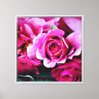 Pink Rose Floral Canvas Print