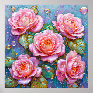 🌸 Pink Rose Floral Elegant Home Decor