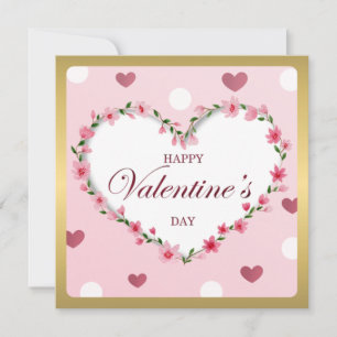 Pink Rose Floral Hearts Valentine's Day Gifts