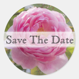 Pink Rose Floral Wedding Sticker