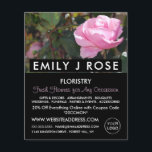 Pink Rose, Florist, Floristry Advertising Flyer<br><div class="desc">Pink Rose,  Florist,  Floristry Advertising Flyer by The Business Card Store.</div>
