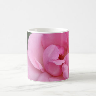 Pink rose flower coffee mug