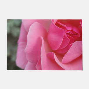 Pink rose flower doormat