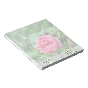 Pink rose flower, floral photography. notepad