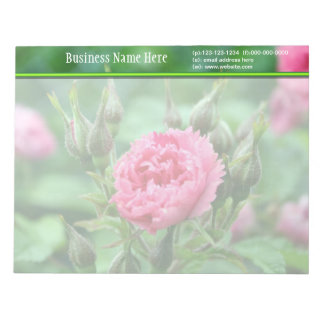 Pink rose flower, floral photography. notepad