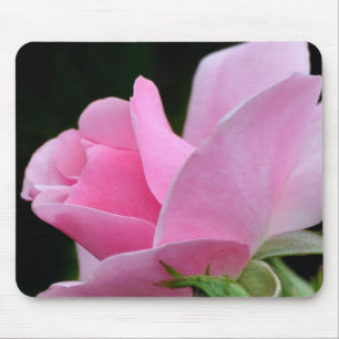 Pink Rose Flower Mouse Pad