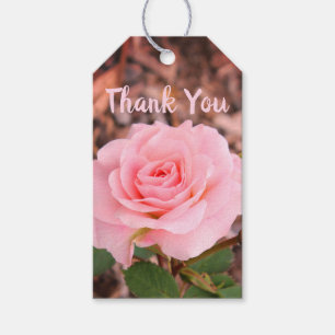 Pink Rose Flowered Gift Tags