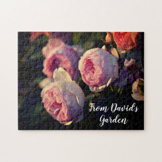 Pink Rose Flowers From the Garden Jigsaw Puzzle