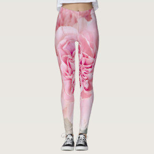 Pink Rose Flowers Leggings