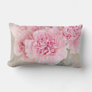 Pink Rose Flowers Lumbar Cushion