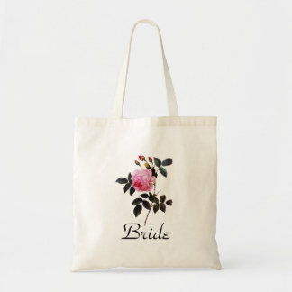 Pink Rose flowers, Pierre Joseph Redouté Tote Bag