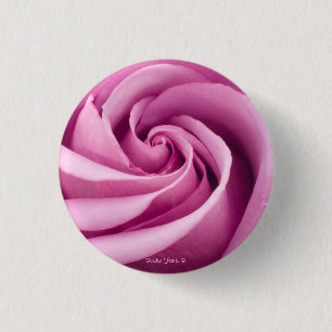 Pink Rose Folded To Perfection Button