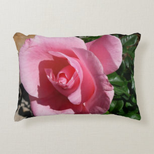 Pink Rose Garden Floral Decorative Cushion