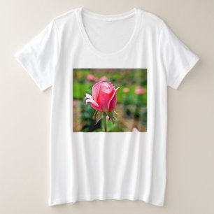 Pink Rose Garden Plus Size T-Shirt