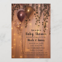 Pink Rose Gold Balloons Lights Ivy Baby Shower