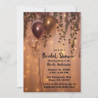 Pink Rose Gold Balloons Lights Ivy Bridal Shower