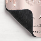 Pink Rose Gold Blush Drip Sparkly Lotus Name