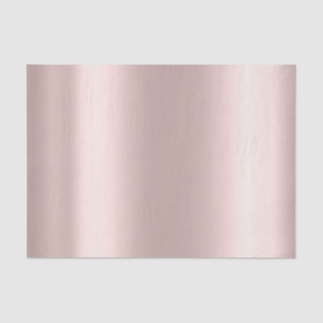 Pink Rose Gold Blush Metallic Powder Minimal Tissue Paper (Front)