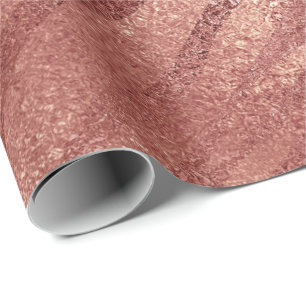 Pink Rose Gold Blush Peach Animal Skin Safari Wrapping Paper