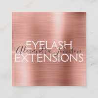 Pink & Rose Gold Brushed Metal Eyelash Extensions