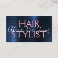Pink & Rose Gold Brushed Metal Hair Stylist