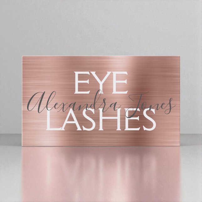 Pink & Rose Gold Elegant EyeLashes Business Card (Creator Uploaded)