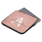 Pink Rose Gold Glitter and Sparkle Monogram