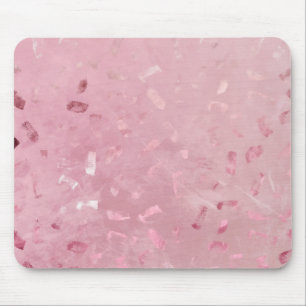Pink Rose Gold Glitter Mouse Pad