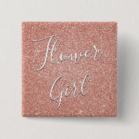Pink Rose Gold Glitter & Sparkle Flower Girl