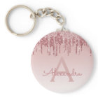 Pink Rose Gold Glitter & Sparkle Monogram