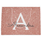 Pink Rose Gold Glitter & Sparkle Monogram