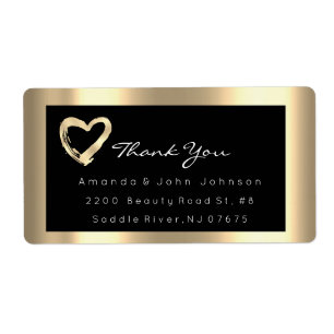 Pink Rose Gold Heart Blush Black RSVP Framed 