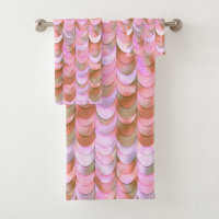 Pink Rose Gold Iridescent  Mermaid Scales Glitter 