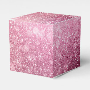 Pink Rose Gold Metallic Foil Sparkle Favour Box