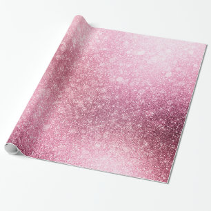 Pink Rose Gold Metallic Foil Sparkle Wrapping Paper