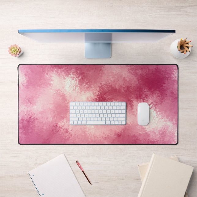 Pink Rose Gold Ombre Watercolor Desk Mat (Office 1)