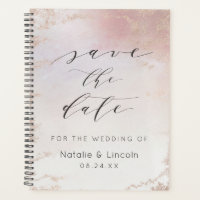 Pink & Rose Gold Save the Date Wedding Planner