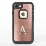 Pink Rose Gold Stainless Steel Monogram<br><div class="desc">Pink Rose Gold Faux Stainless Steel Elegant Monogram Case. This case can be customised to include your initial and first name.</div>